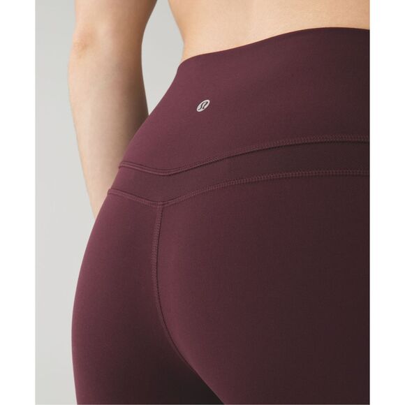 EUC Lululemon Align High-Rise Pant Bordeaux Drama Size 4 Yoga Leggings Maroon - Picture 3 of 12